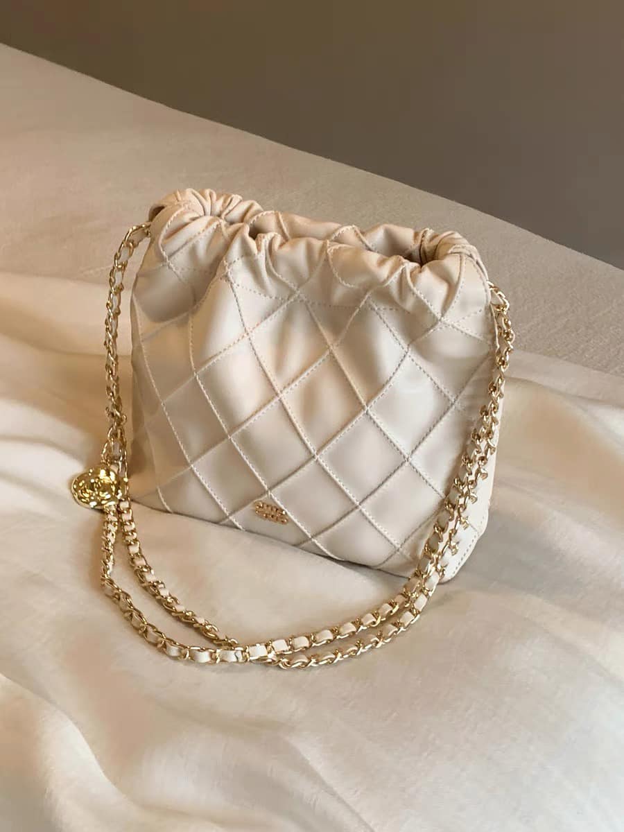 Ivory Cloud Bucket Bag