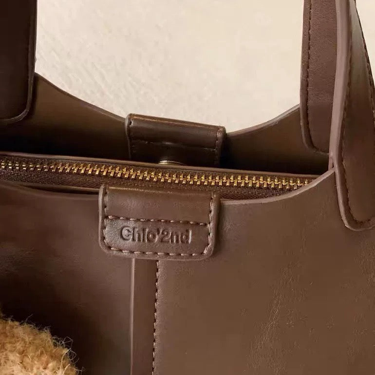 Choco Dark Brown Mini Tote Bag