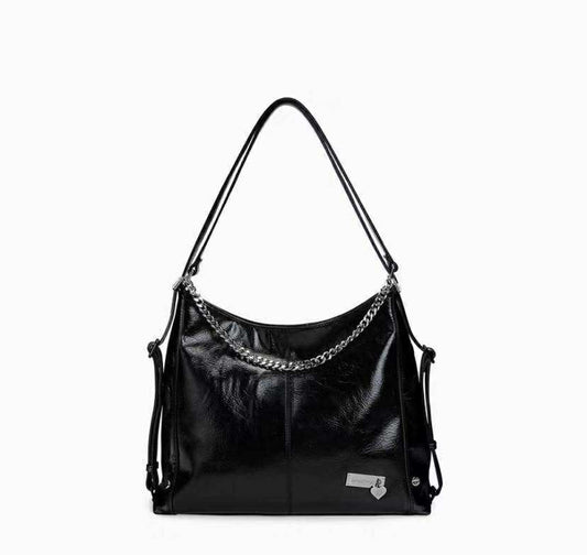 Onetime Black Premium Leather Backpack