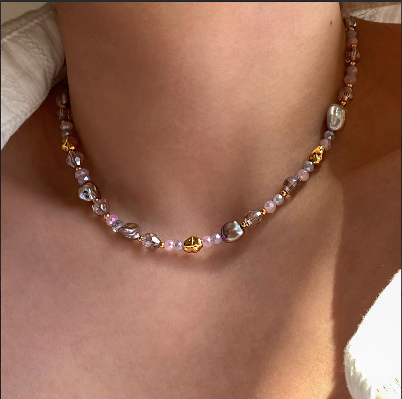 Eterna Pearl color Necklace
