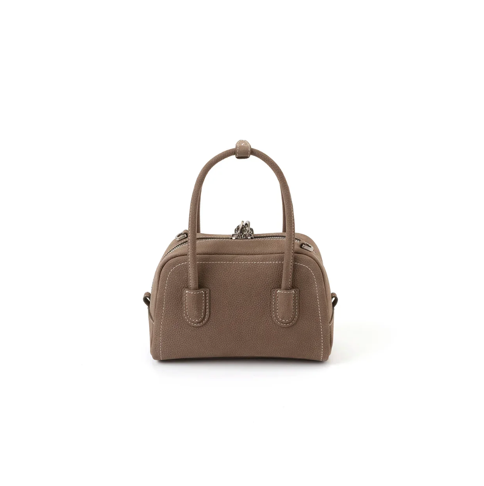 Beersister Suede-finished Cowhide Mini Boston Bag