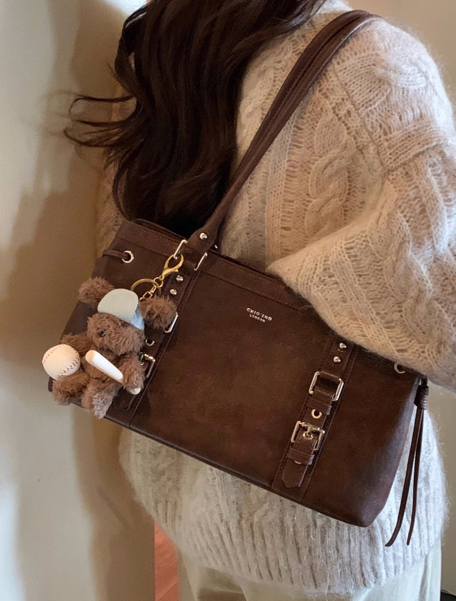 Buckled Detail Shoulder Bag