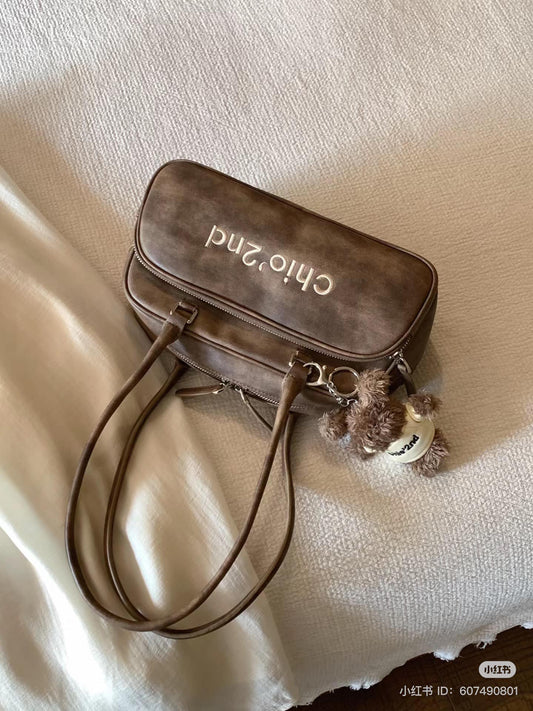 Velvet Brownie Shoulder Bag