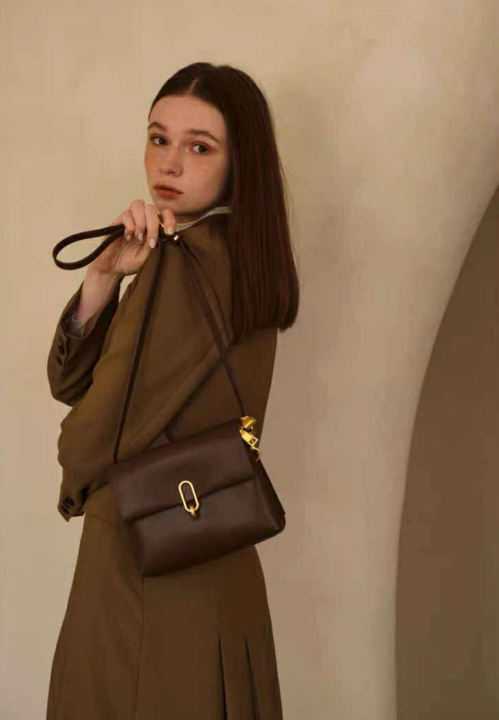 Ashen Luxe Crossbody Bag