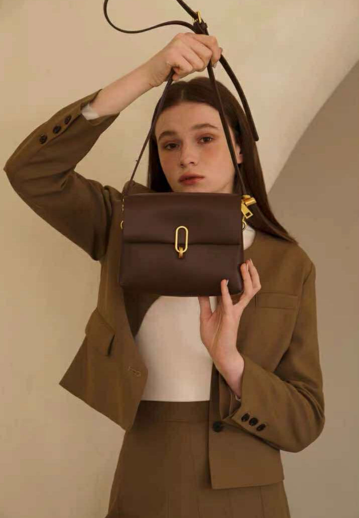 Ashen Luxe Crossbody Bag