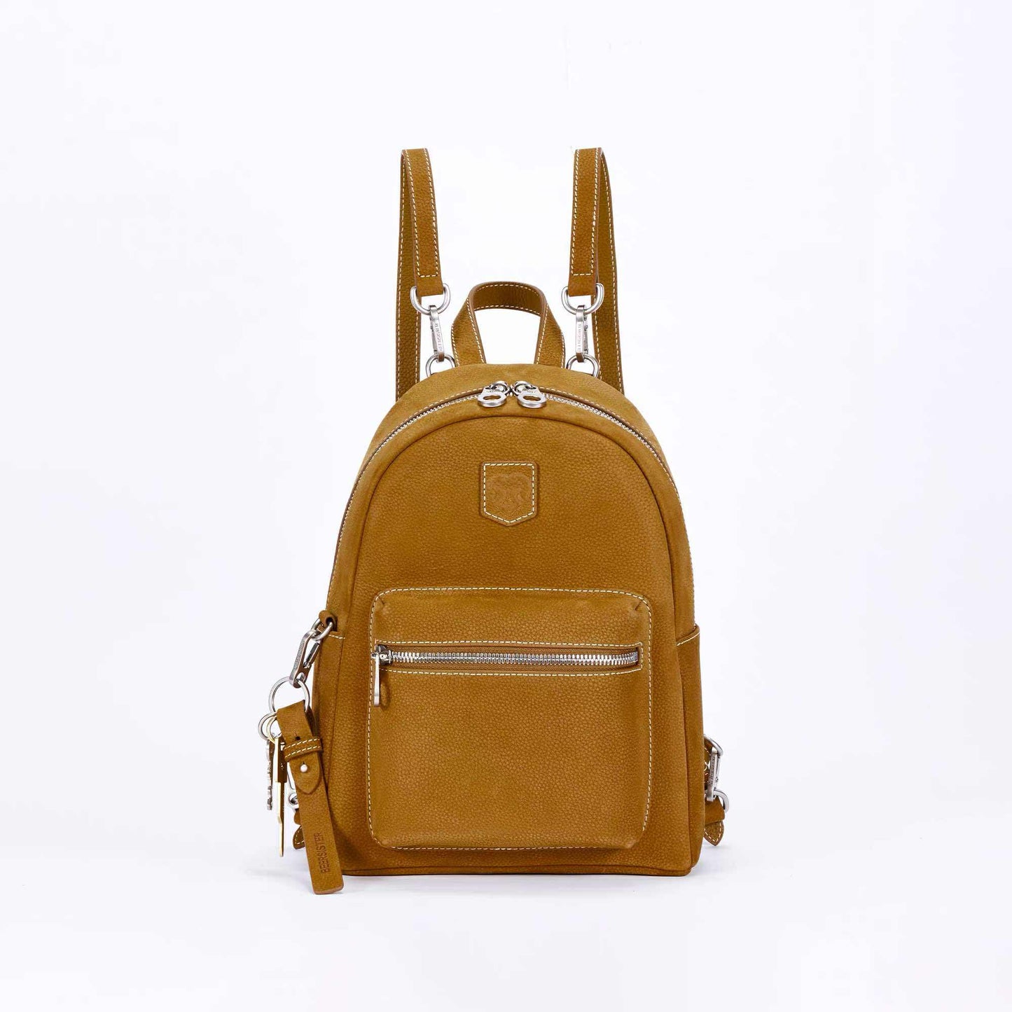 Beersister Suede Pebbled Leather Backpack