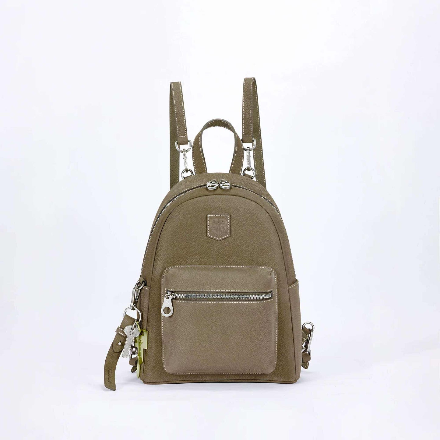 Beersister Suede Pebbled Leather Backpack