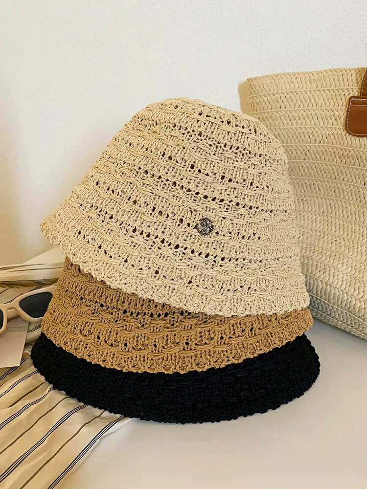 Small Bow Straw Hat