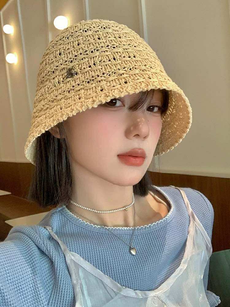 Small Bow Straw Hat
