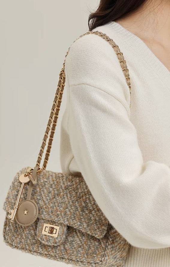 Echo Gold Crossbody Bag
