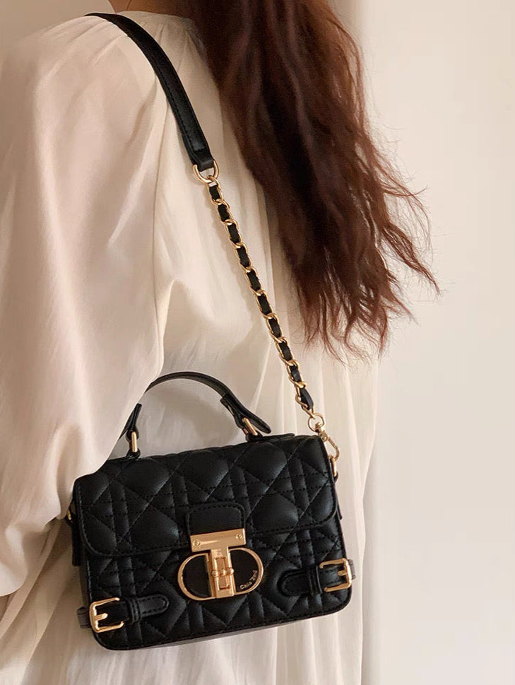 Lune Belle Black Mini Crossbody Bag