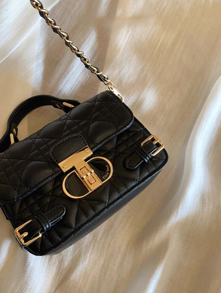 Lune Belle Black Mini Crossbody Bag