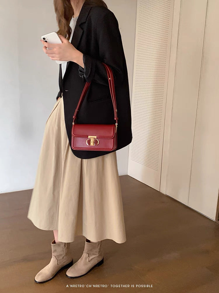 Sable Tone Red Crossbody Bag