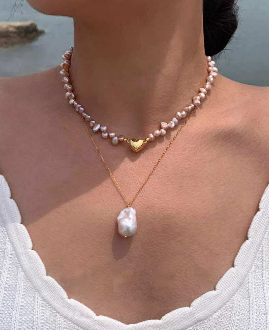 Eterna Pearl color Necklace