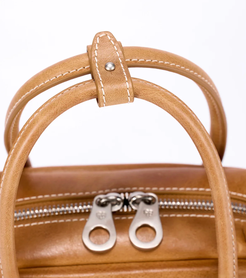 Beersister Waxed Cowhide Mini Boston Bag