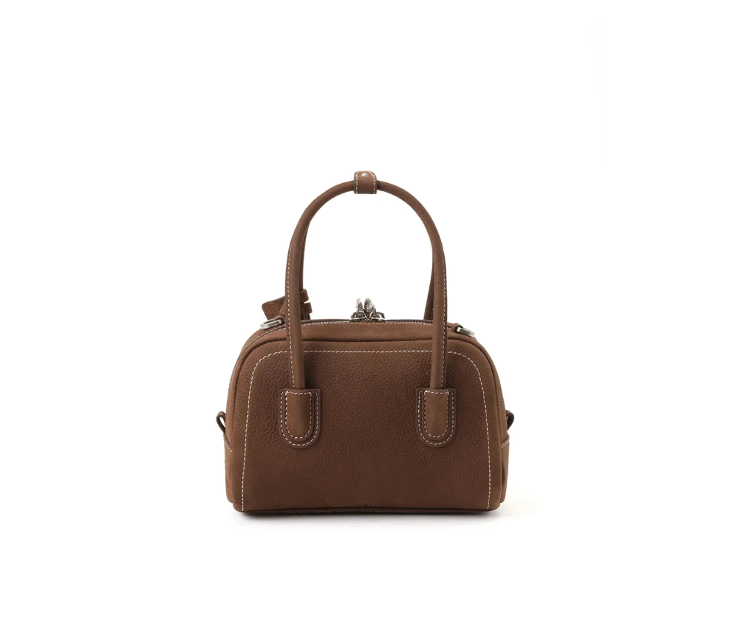 Beersister Suede-finished Cowhide Mini Boston Bag