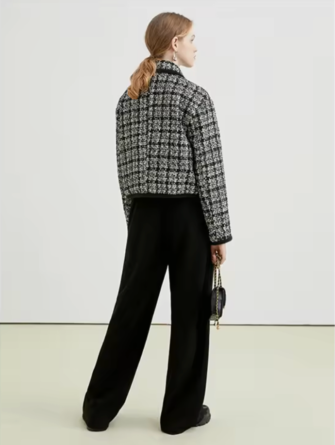 Bow Tweed Short Coat