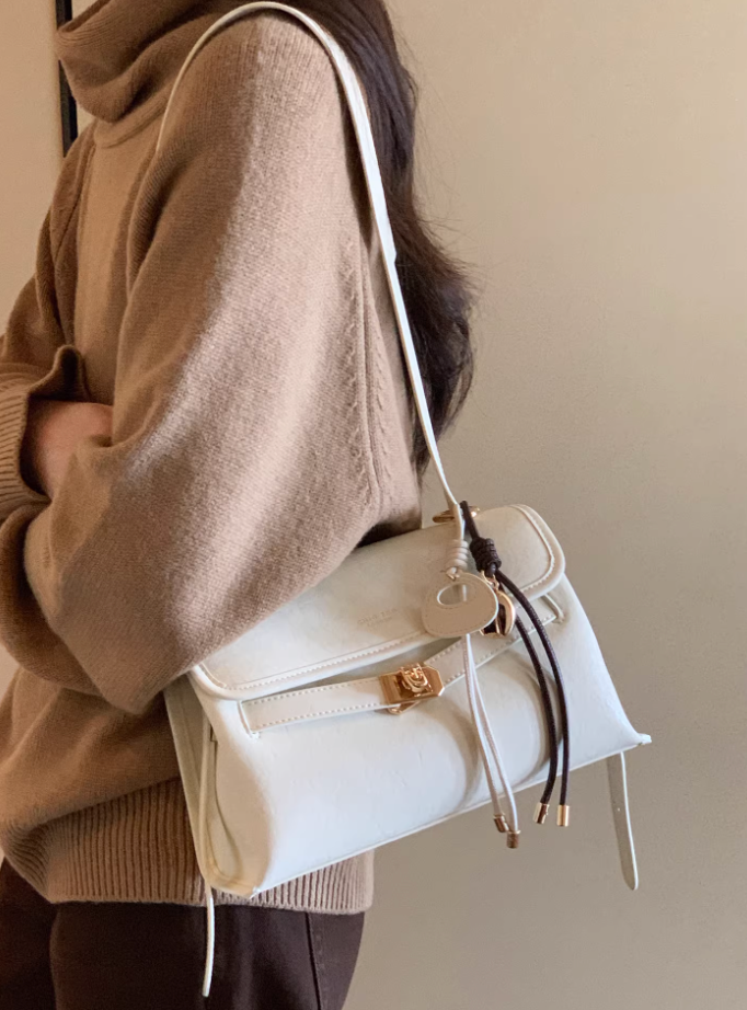 The Serene Crescent Flap Bag